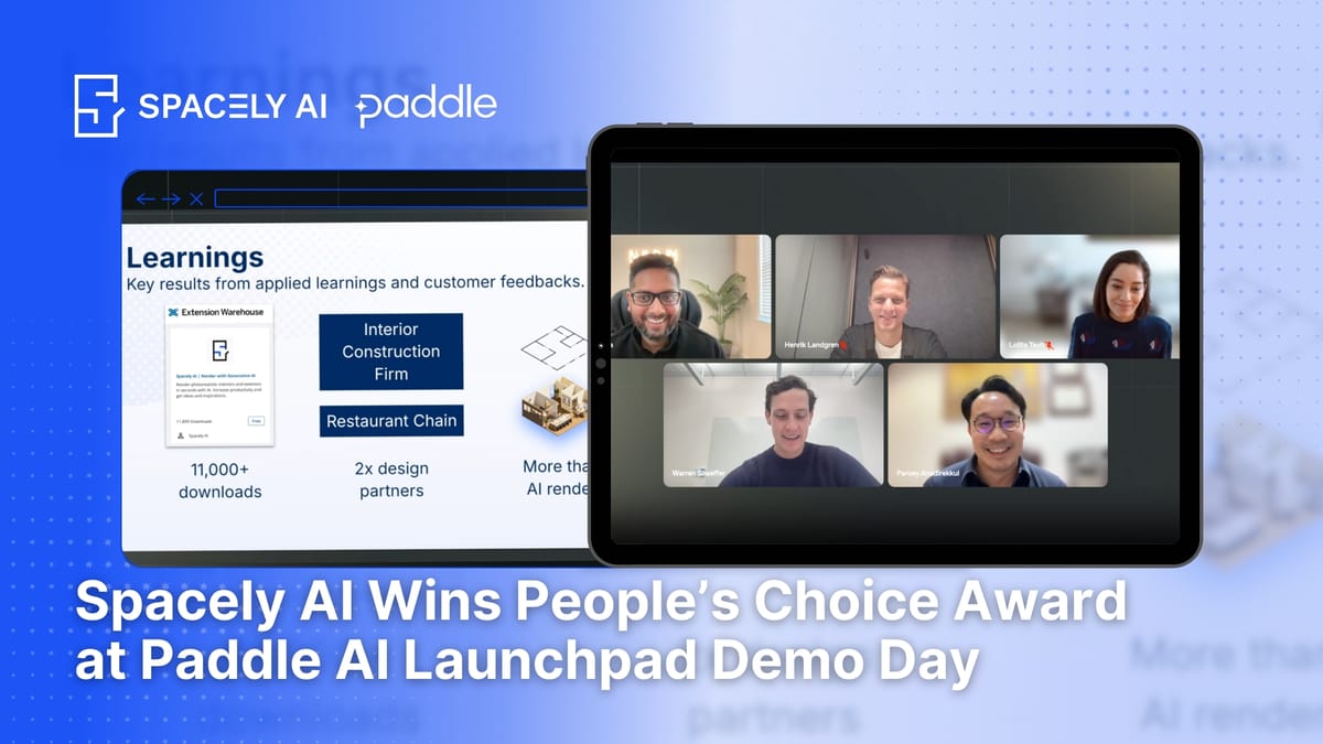 Spacely AI Wins People’s Choice Award at Paddle AI Launchpad Demo Day