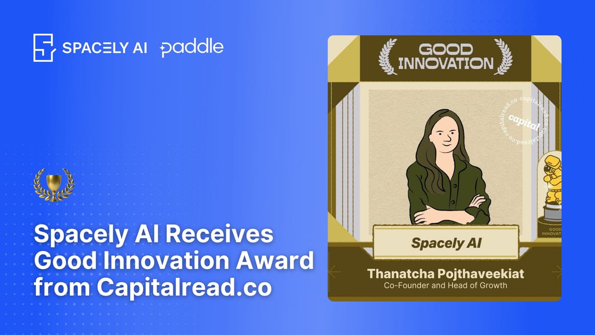 Spacely AI Receives Good Innovation Award from Capitalread.co