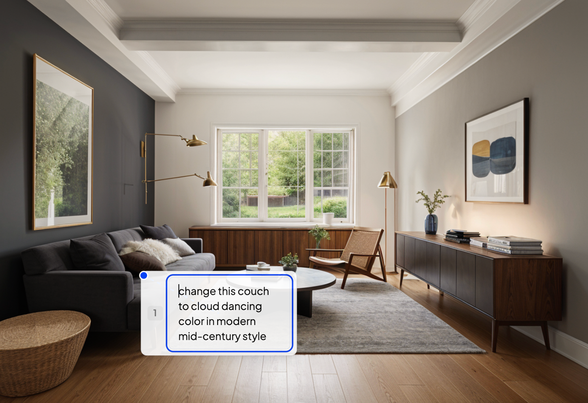 Client wants a different sofa but same layout